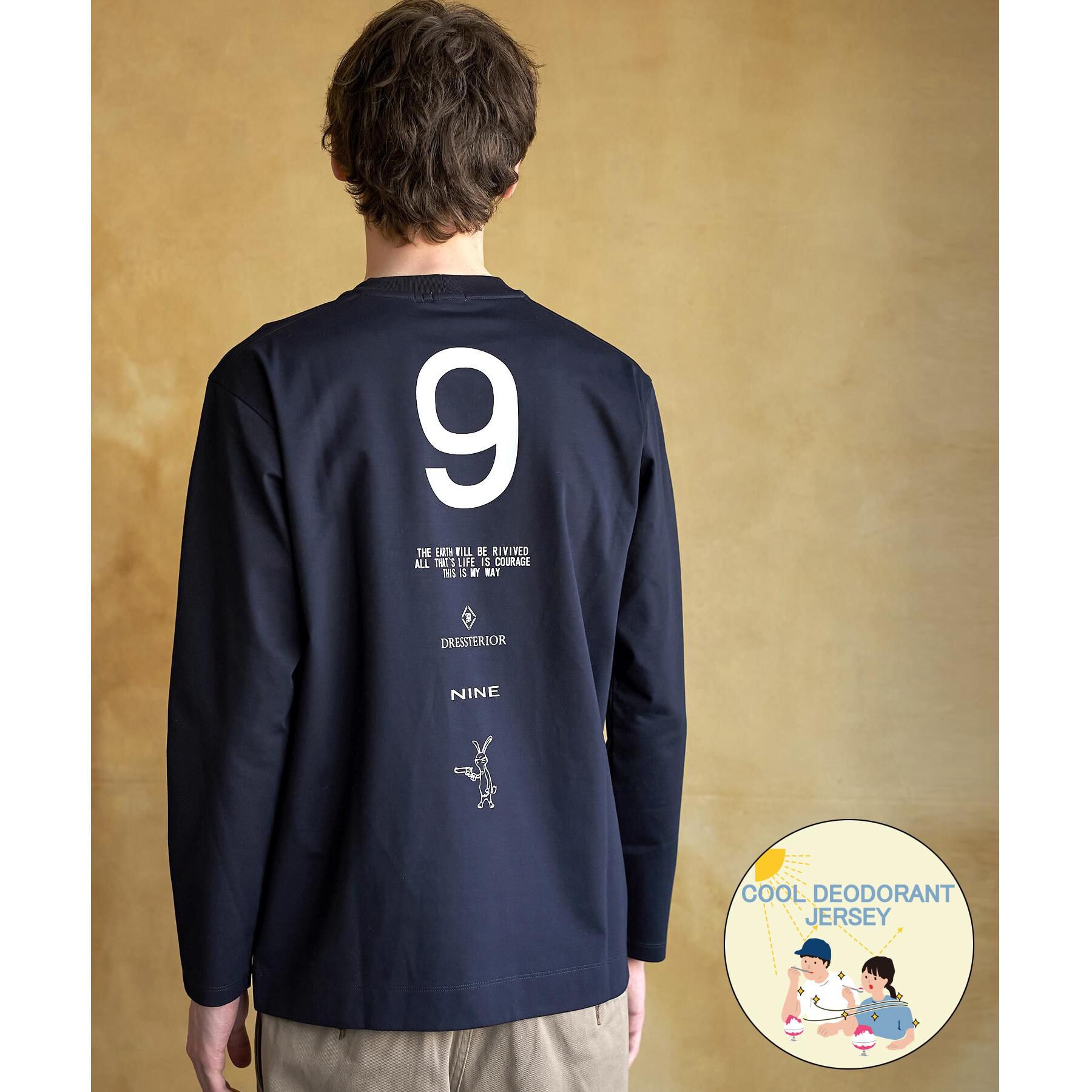 DRESSTERIOR「【接触冷感/UVカット/抗菌防臭/しわ防止】クールデオドラント ロングTシャツ」|Tシャツ・カットソー|ブラック(019)
