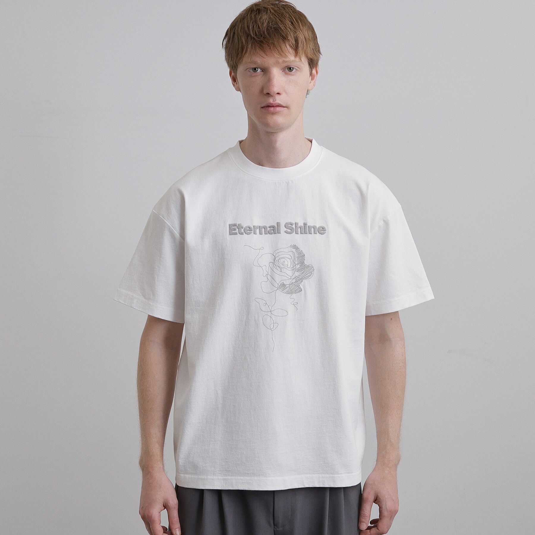 tk.TAKEO KIKUCHI「ロゴフラワー刺繍Tシャツ」|Tシャツ・カットソー|