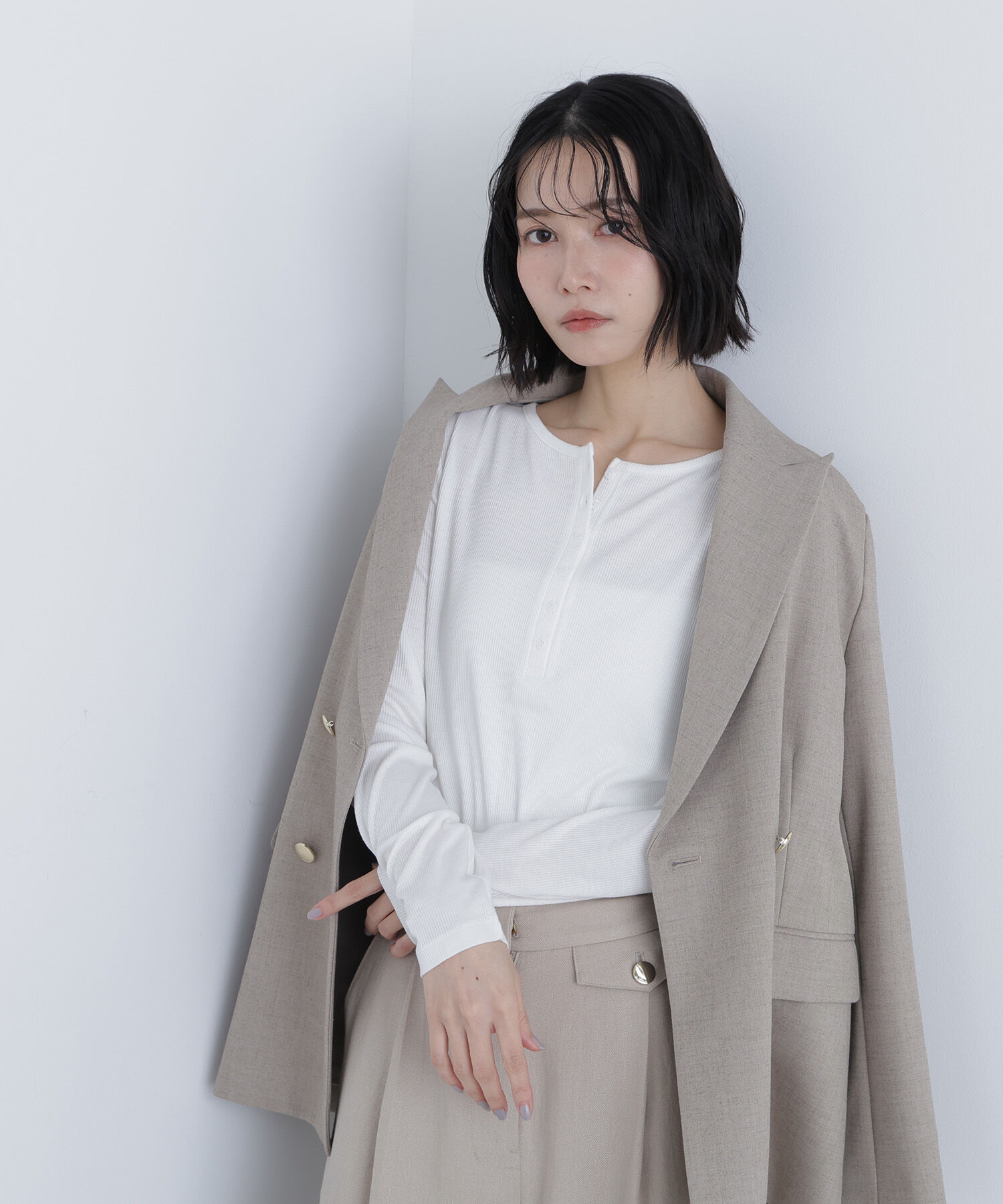  「〈N.〉ヘンリーネックカットソー」|Tシャツ・カットソー|