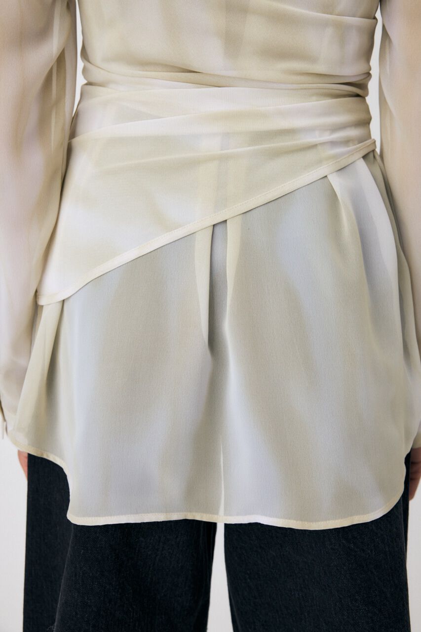 MOUSSY「LAYERED SHEER シャツ」|シャツ・ブラウス|