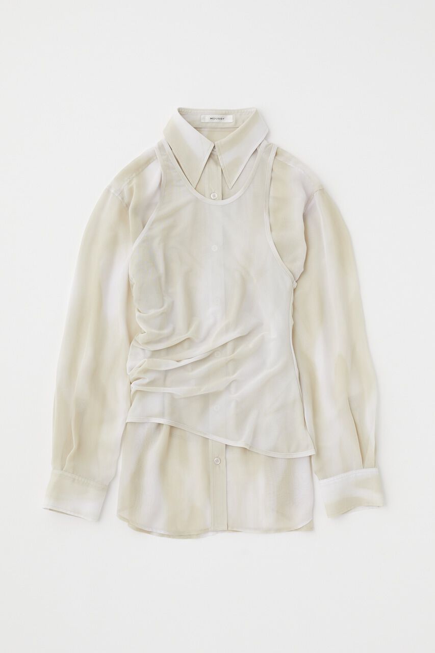 MOUSSY「LAYERED SHEER シャツ」|シャツ・ブラウス|