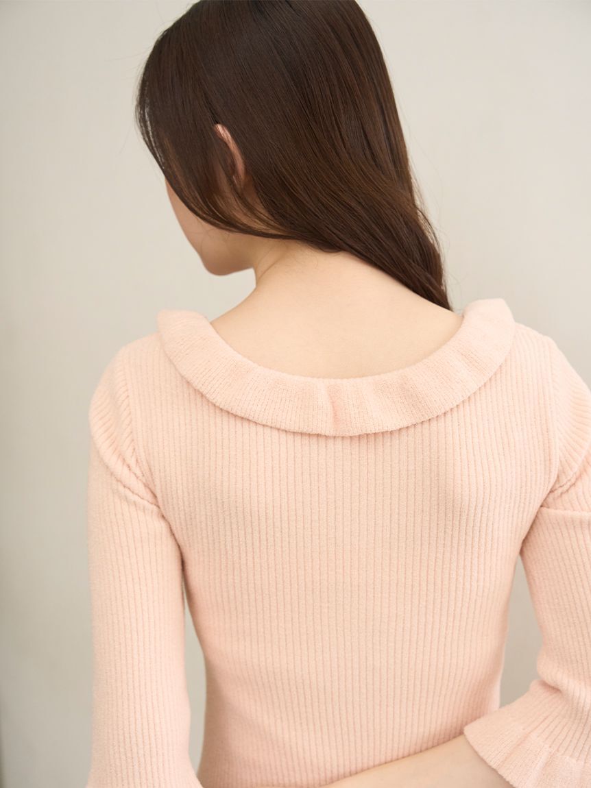 SNIDEL HOME「ニットフリルワンピース」|ルームウェア|