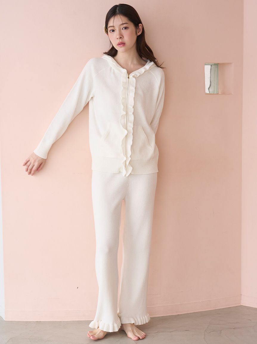 SNIDEL HOME「ニットフリルロングパンツ」|ルームウェア|IVR