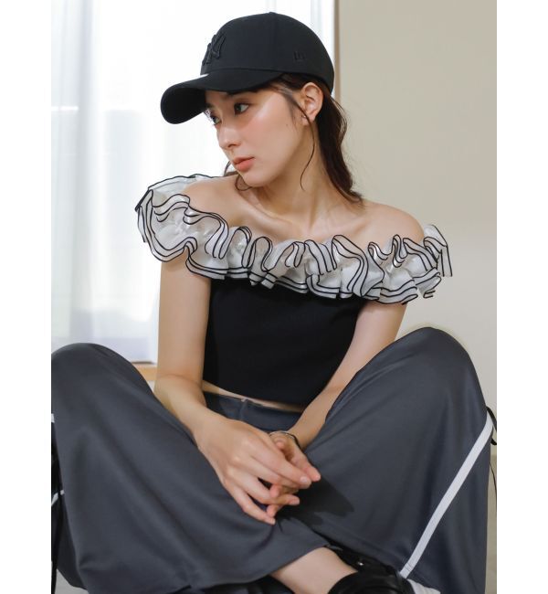 dazzlin「オーバーフリルフショルカットソー」|Tシャツ・カットソー|