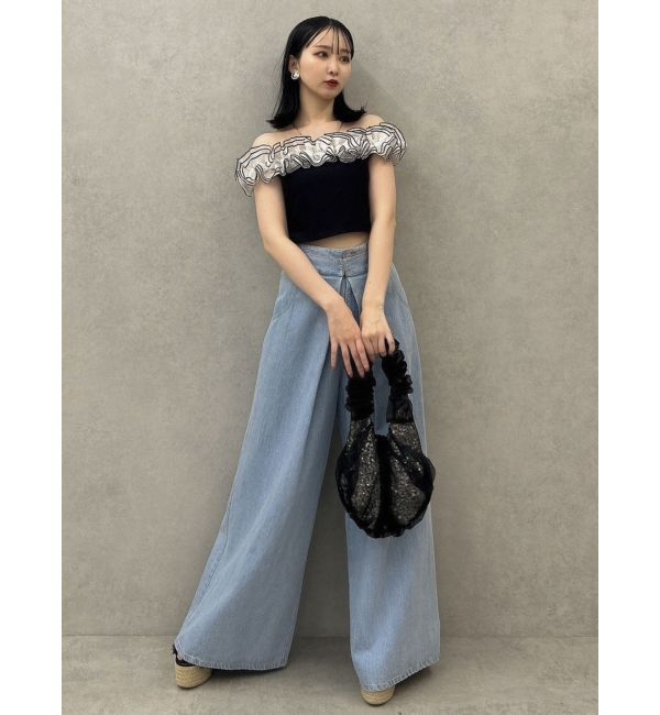 dazzlin「オーバーフリルフショルカットソー」|Tシャツ・カットソー|