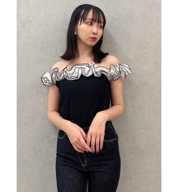 dazzlin「オーバーフリルフショルカットソー」|Tシャツ・カットソー|