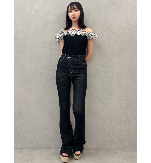 dazzlin「オーバーフリルフショルカットソー」|Tシャツ・カットソー|