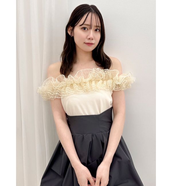 dazzlin「オーバーフリルフショルカットソー」|Tシャツ・カットソー|