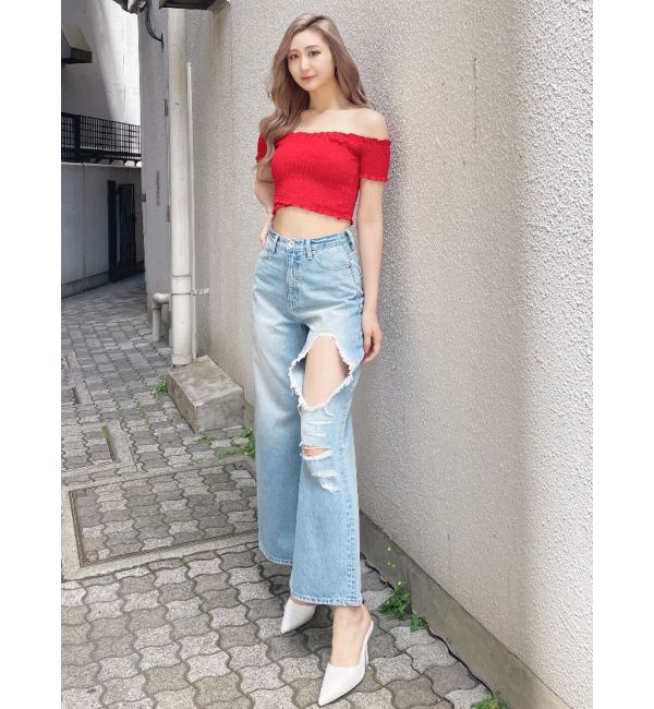 GYDA「カシュクールシャーリングトップス」|Tシャツ・カットソー|