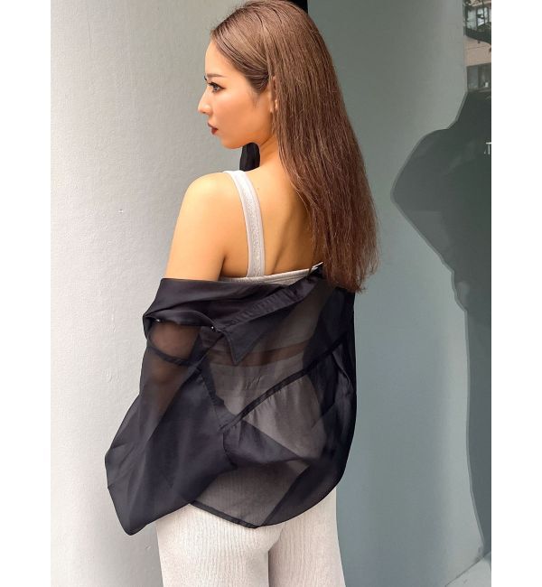 GYDA「SHEERショートシャツ」|シャツ・ブラウス|