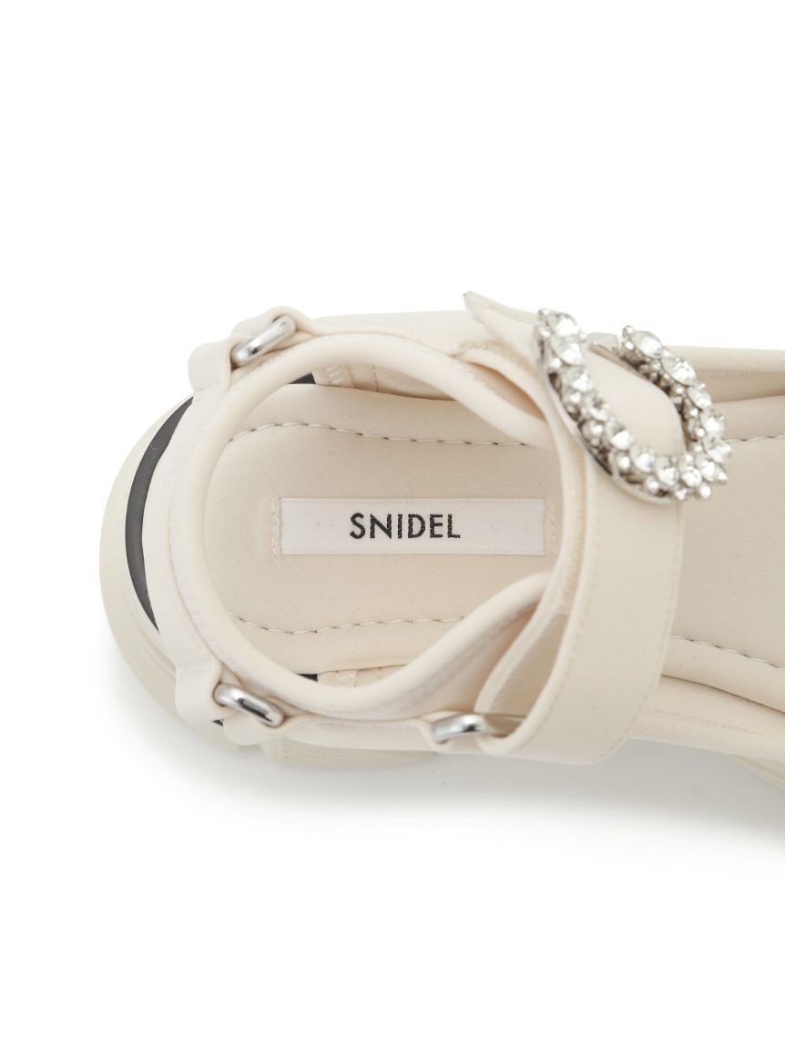SNIDEL「スニーカーソールビジューサンダル」|サンダル|