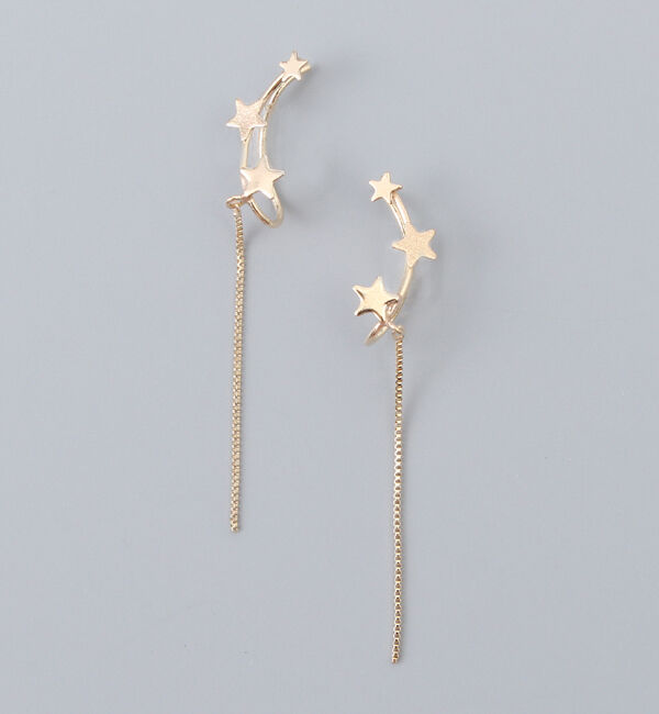 JUPITER「【K10】スターラインピアス&イヤリング」|ピアス|ゴールド