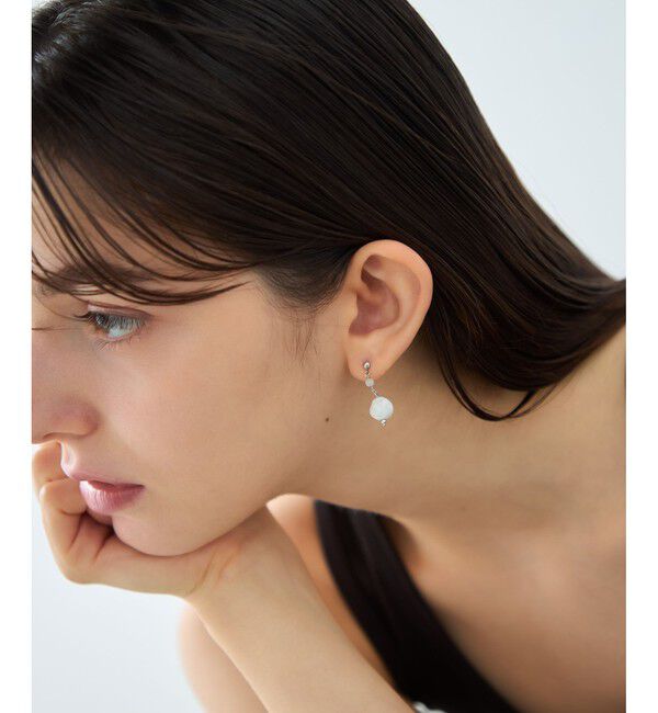 ete「ナチュラルストーン ツイストカット ピアス」|ピアス|
