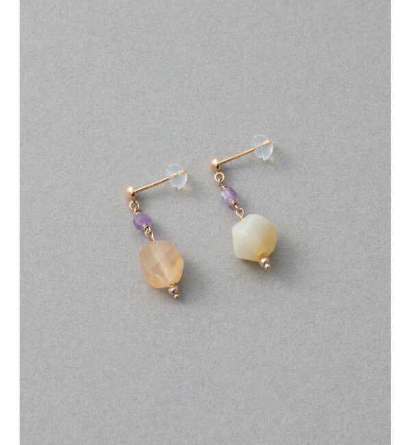 ete「ナチュラルストーン ツイストカット ピアス」|ピアス|