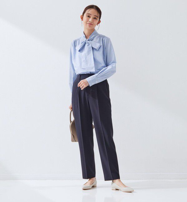 UNITED ARROWS green label relaxing「［size SHORTあり］ボウタイ ギャザー ブラウス」|シャツ・ブラウス|