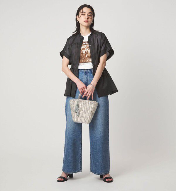 UNITED ARROWS green label relaxing「【結論シリーズ】ギャザーハイウエストブラウス［size SHORTあり］」|シャツ・ブラウス|