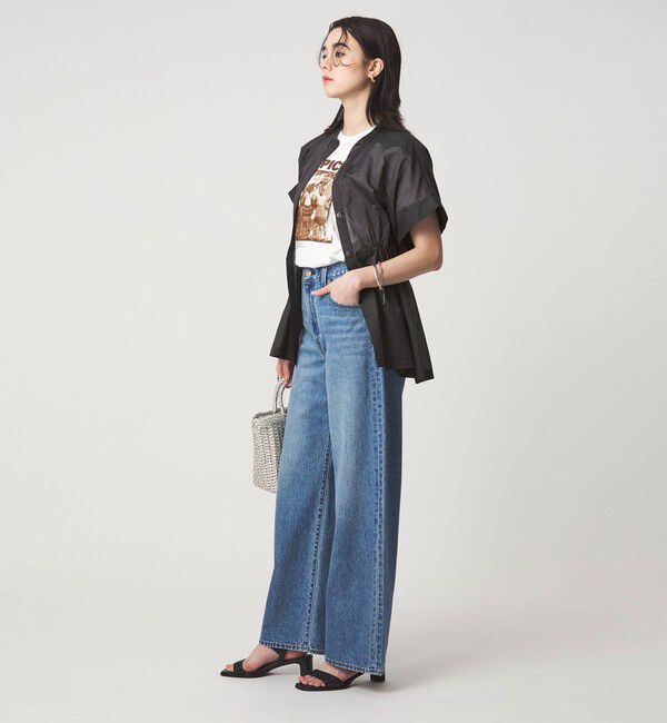 UNITED ARROWS green label relaxing「【結論シリーズ】ギャザーハイウエストブラウス［size SHORTあり］」|シャツ・ブラウス|