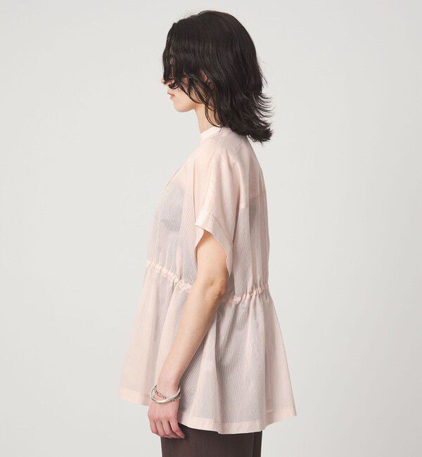UNITED ARROWS green label relaxing「【結論シリーズ】ギャザーハイウエストブラウス［size SHORTあり］」|シャツ・ブラウス|