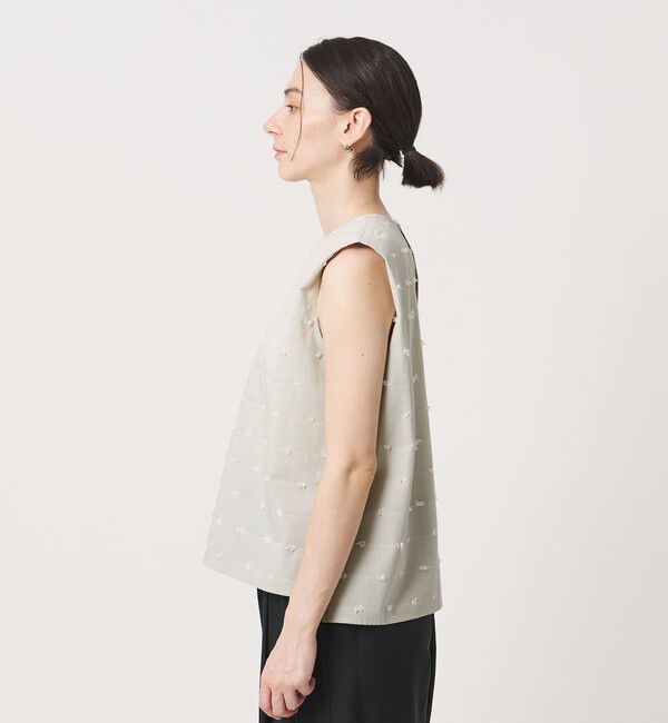 BEAUTY&YOUTH UNITED ARROWS「ドット ジャガード ノースリーブブラウス ウォッシャブル」|シャツ・ブラウス|