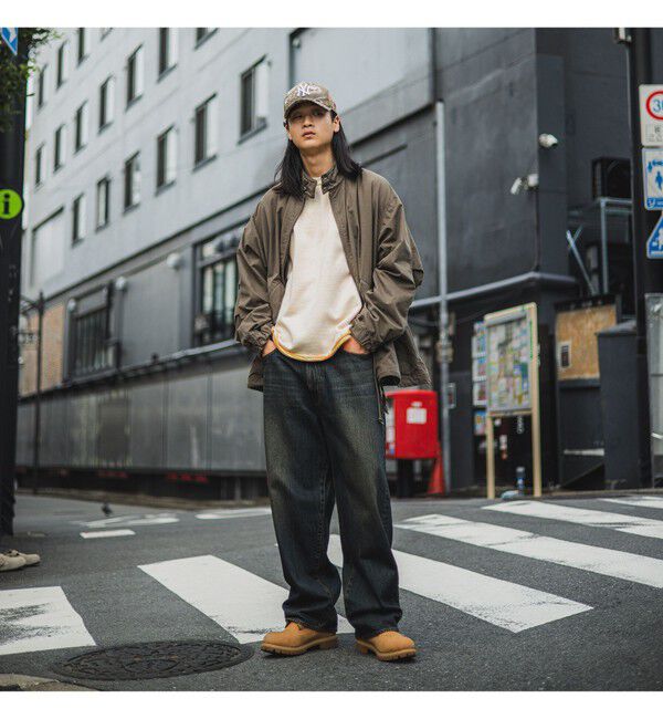 BEAMS「ワイドストレート デニムパンツ」|デニム|