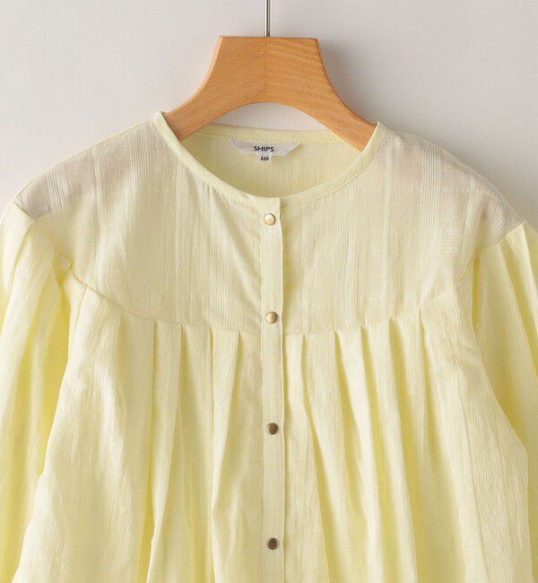SHIPS KIDS「SHIPS KIDS:100～130cm / シャドー チェック タック ブラウス」|シャツ・ブラウス|