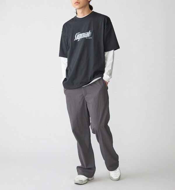 SHIPS「SHIPS:〈遮熱/UVカット/吸水速乾/接触冷感〉SHELTECH(R) ロゴ Tシャツ」|Tシャツ・カットソー|