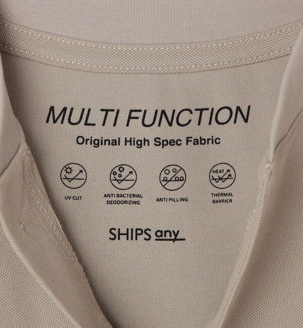 SHIPS any「SHIPS any:〈抗菌防臭/遮熱等〉マルチファンクション ヘンリーネック Tシャツ(ロンT)◇」|Tシャツ・カットソー|