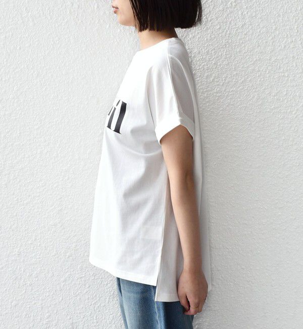 SHIPS Colors 「《追加予約》SHIPS Colors:〈接触冷感・UVカット〉ビッグロゴ ドルマン Tシャツ◆」|Tシャツ・カットソー|