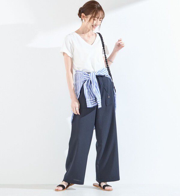 SHIPS Colors 「SHIPS Colors:〈汗染み防止・手洗い可能〉Vネック Tシャツ」|Tシャツ・カットソー|