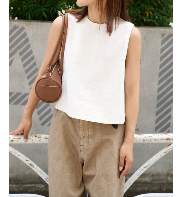 OUTDOOR PRODUCTS Usual Things「≪予約≫コットンサッカーノースリブラウス」|シャツ・ブラウス|