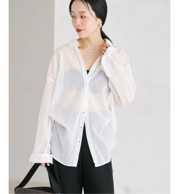 Plage「《追加予約》fluffy sheer シャツ 2」|シャツ・ブラウス|