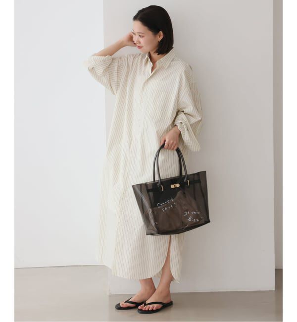 SLOBE IENA「ファインブロードEXロングシャツワンピース」|ワンピース|