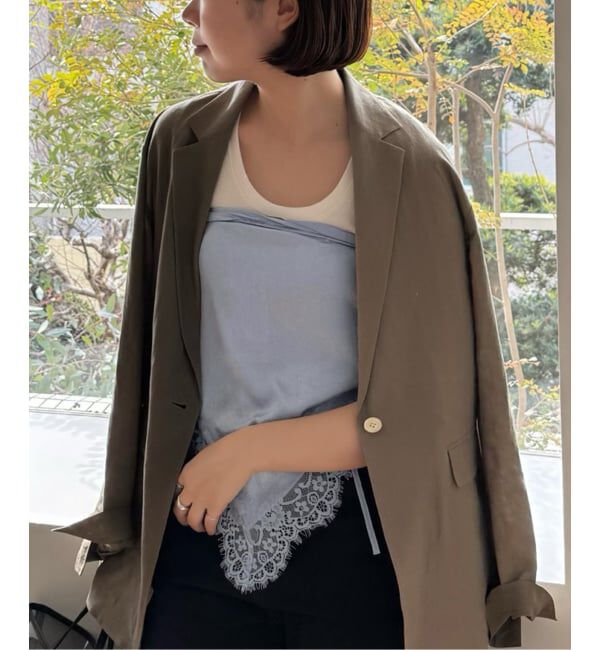 SLOBE IENA「《追加予約》レーストリムスカーフ」|バンダナ・スカーフ|