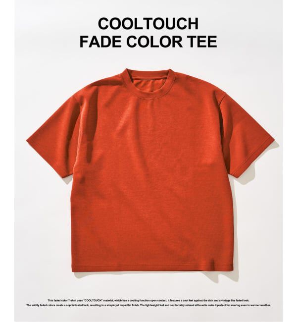 417 EDIFICE「COOLTOUCH /クールタッチフェードカラーTシャツ」|Tシャツ・カットソー|オレンジ A