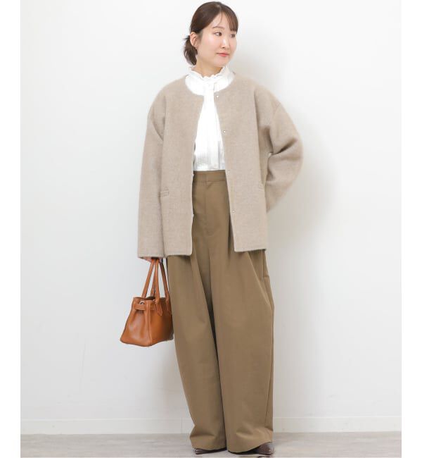 JOURNAL STANDARD relume「《WEB限定追加》フリルネックドビーストライプシャツ」|シャツ・ブラウス|