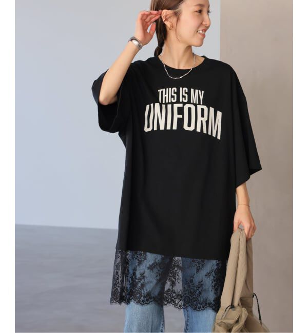 JOURNAL STANDARD relume「《WEB限定追加予約》【ARCHIVE STANCE】 lace switching Tee」|Tシャツ・カットソー|ブラック