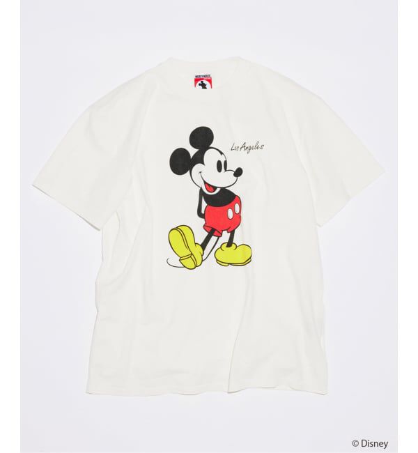 JOURNAL STANDARD「《予約》MICKEY MOUSE / ミッキー マウス 別注 プリント Tシャツ」|Tシャツ・カットソー|ホワイト