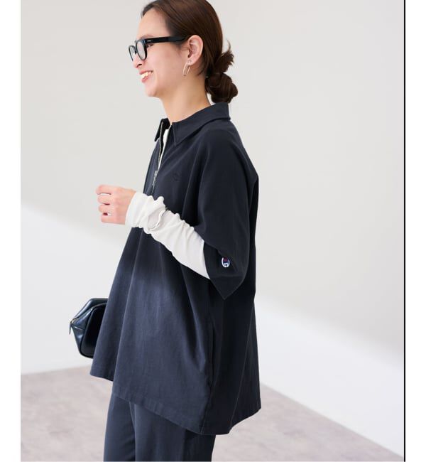 FRAMeWORK「CHAMPION/チャンピオン 別注JERSEY HALF ZIP TEE」|Tシャツ・カットソー|
