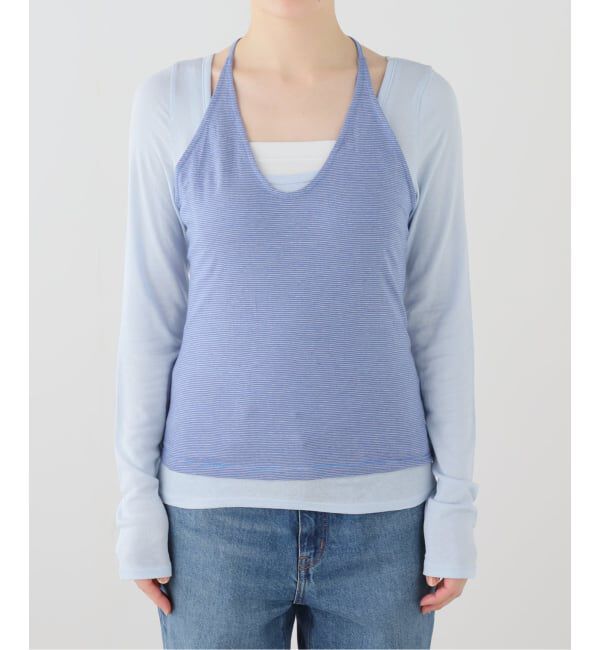 U by SPICK&SPAN「PISCESS/パイシス Layered Halter Long Sleeve Tops」|Tシャツ・カットソー|