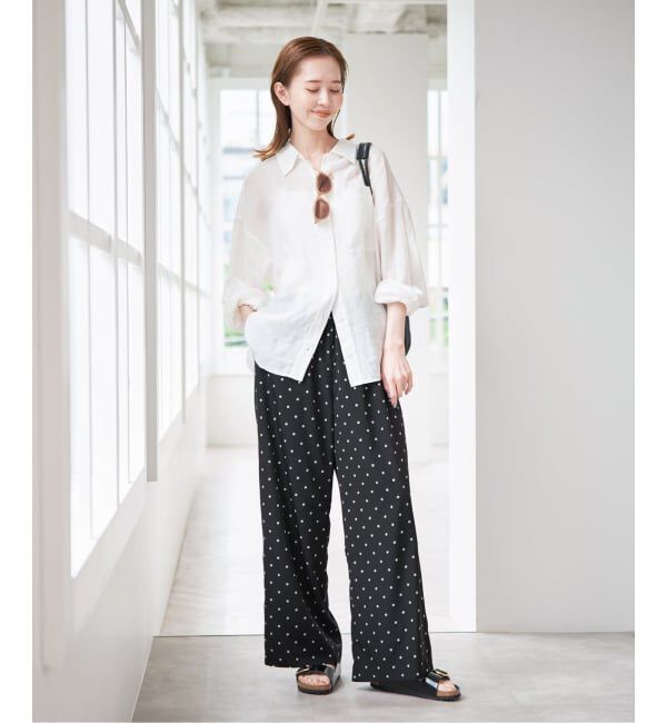 U by SPICK&SPAN「《予約》ルーズストレートイージーパンツ」|スラックス|