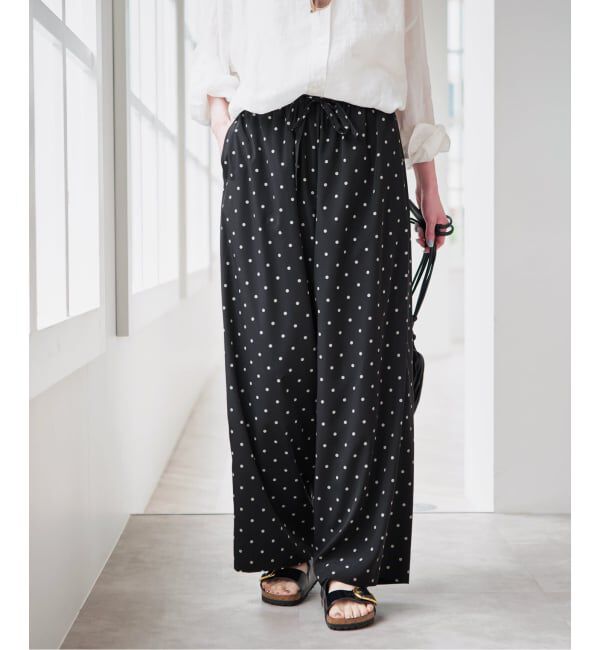 U by SPICK&SPAN「《予約》ルーズストレートイージーパンツ」|スラックス|