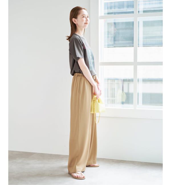 U by SPICK&SPAN「《予約》ルーズストレートイージーパンツ」|スラックス|