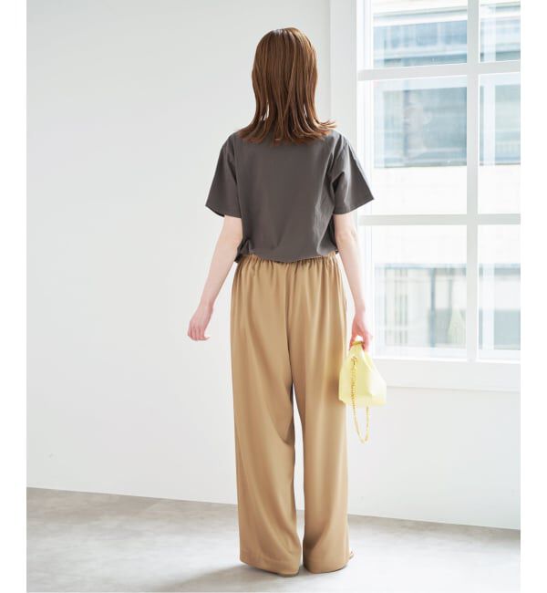U by SPICK&SPAN「《予約》ルーズストレートイージーパンツ」|スラックス|