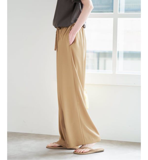 U by SPICK&SPAN「《予約》ルーズストレートイージーパンツ」|スラックス|