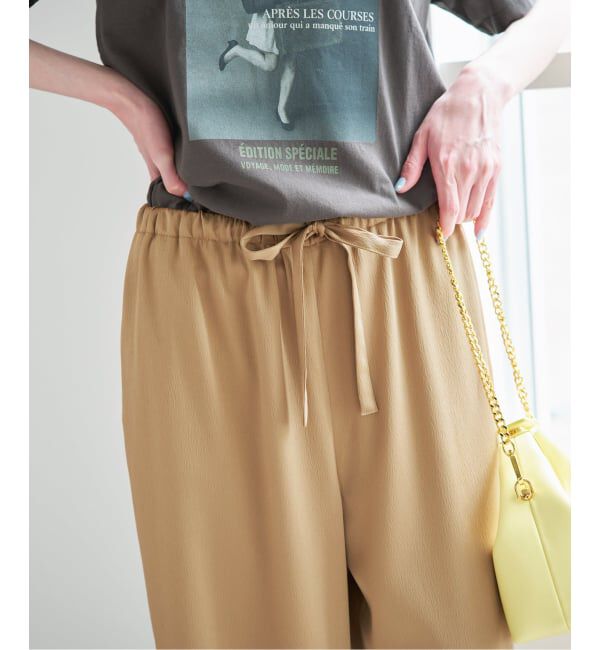 U by SPICK&SPAN「《予約》ルーズストレートイージーパンツ」|スラックス|