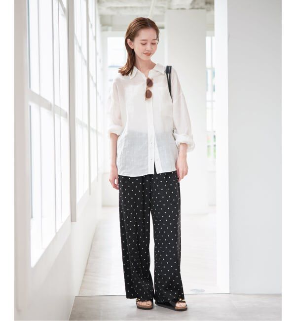 U by SPICK&SPAN「《予約》ルーズストレートイージーパンツ」|スラックス|