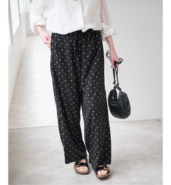U by SPICK&SPAN「《予約》ルーズストレートイージーパンツ」|スラックス|