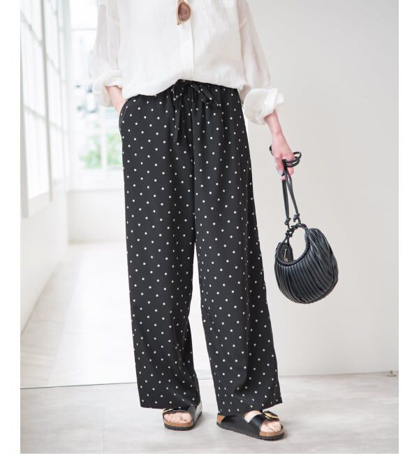 U by SPICK&SPAN「《予約》ルーズストレートイージーパンツ」|スラックス|