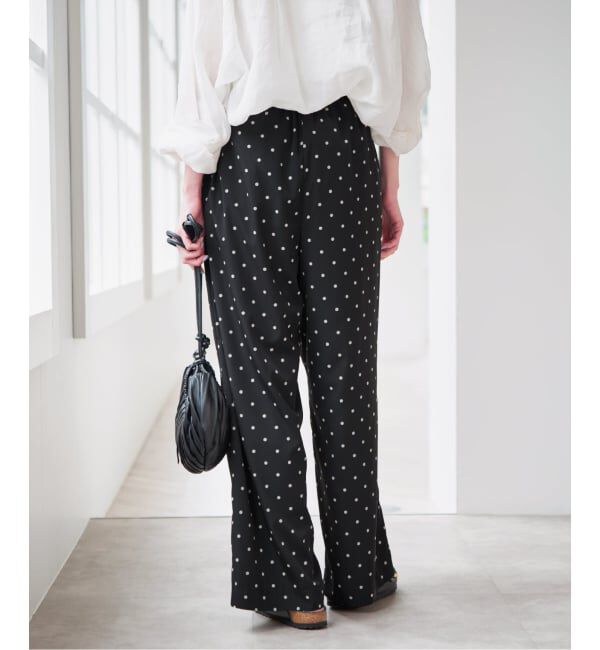 U by SPICK&SPAN「《予約》ルーズストレートイージーパンツ」|スラックス|