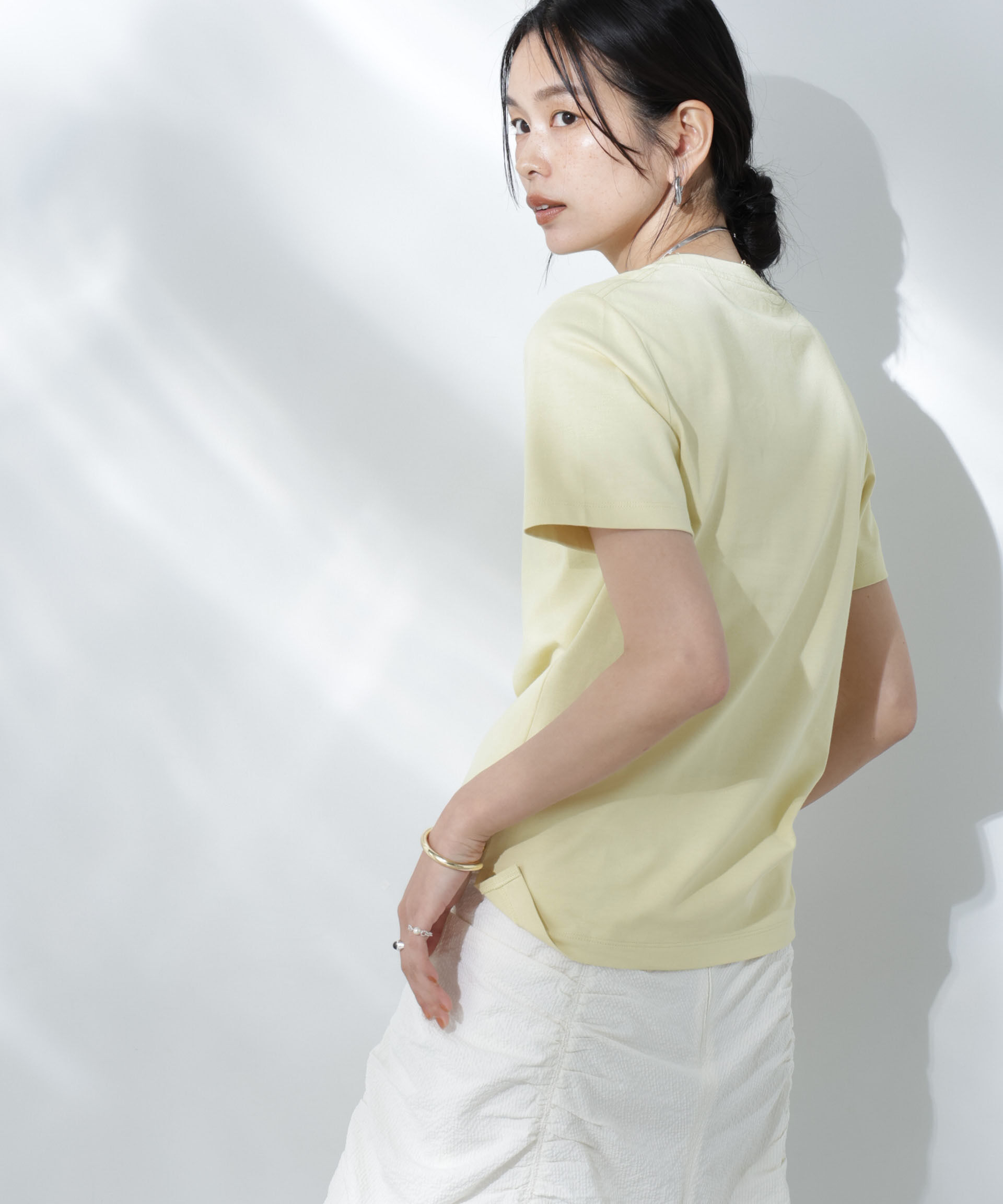 nano･universe「Anti Soaked(R) 汗染み防止カラフルクルーTシャツ」|Tシャツ・カットソー|